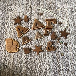 AGD (alpha gamma delta) wood lettering